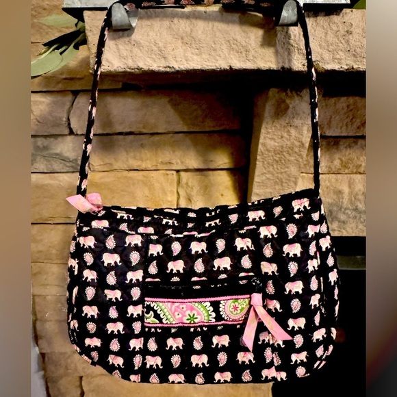 Like New Vera Bradley Shoulder Bag - Elephant Print - Picture 1 of 8